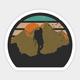 Nostalgic Girl Hiking Sticker